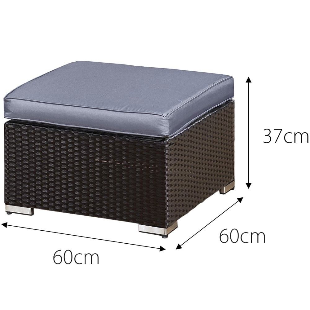 Oseasons Acorn 10 Seater Black Rattan Deluxe Lounge Sofa Set Image 5