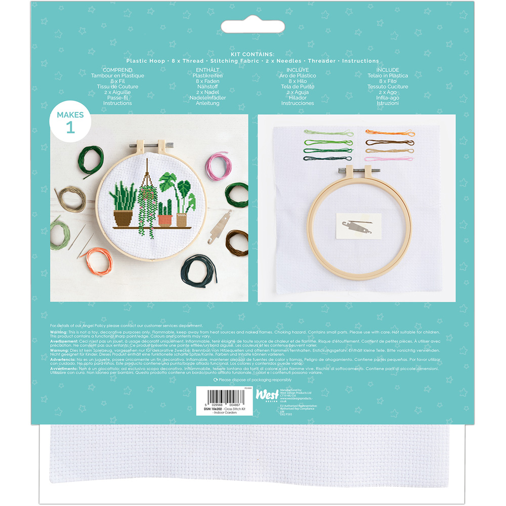 Simply Make Indoor Garden Cross Stitch Craft Kit Image 4