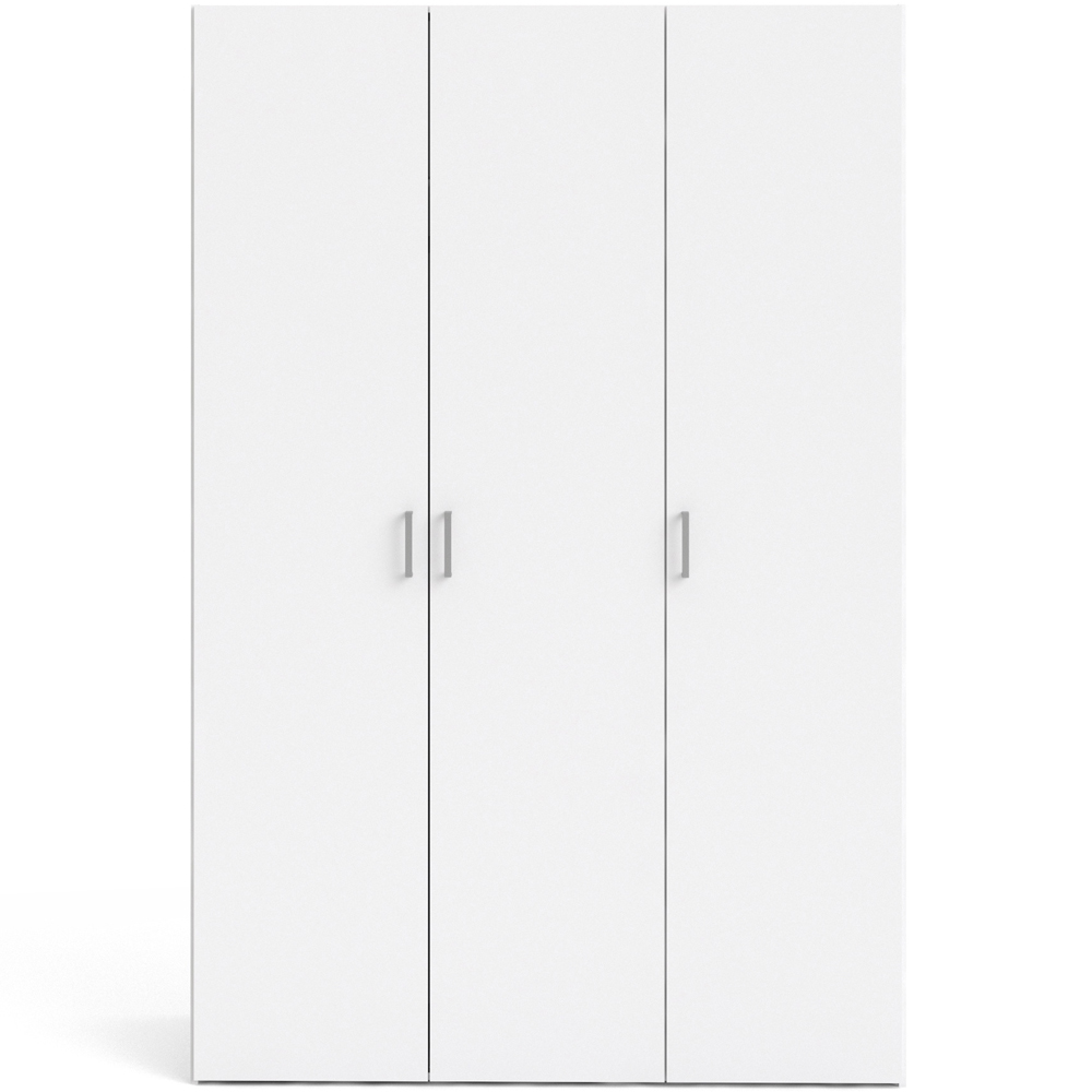 Florence Space 3 Door White Wardrobe Image 3