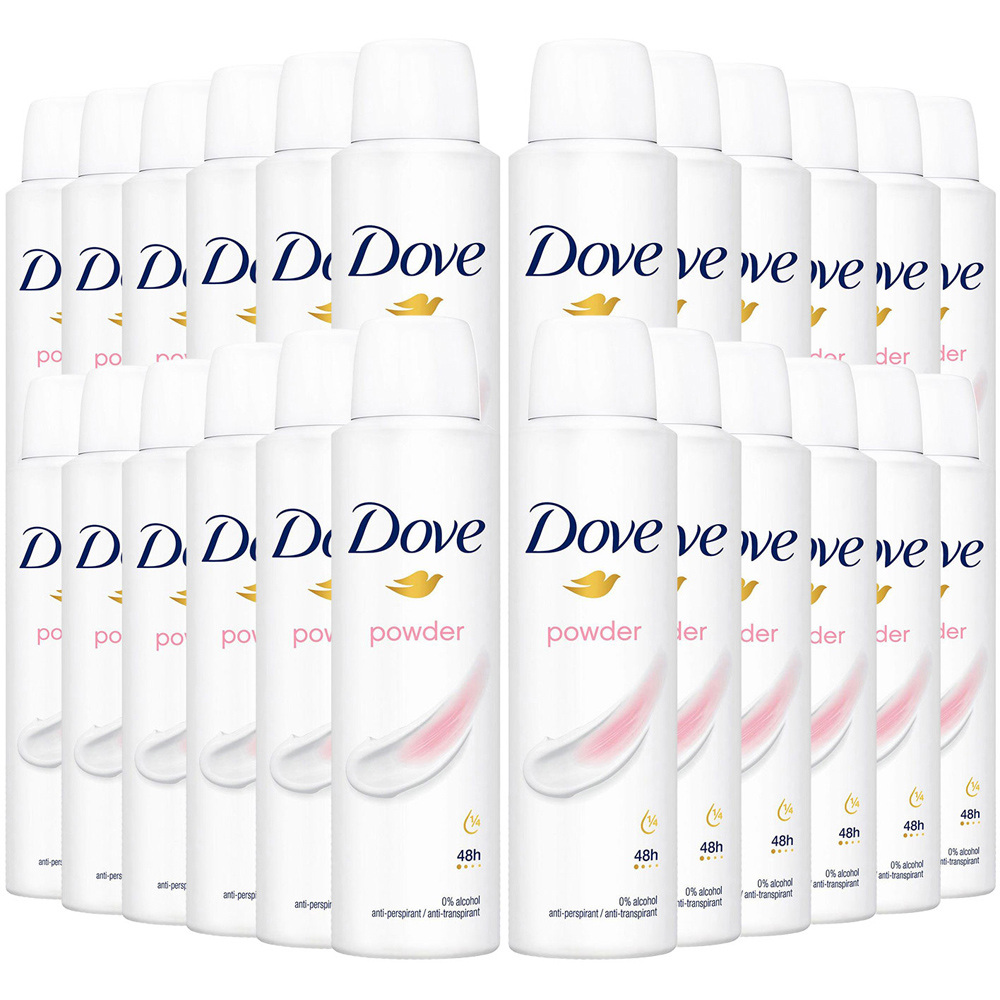 Dove Powder Sweat Protection Women Anti-Perspirant Deo 150ml 24 Pack Image 1