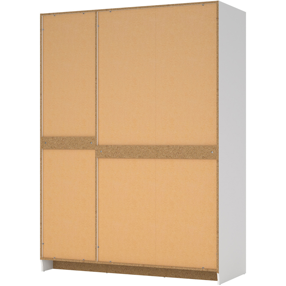 Florence Brande 3 Door White Wardrobe Image 6