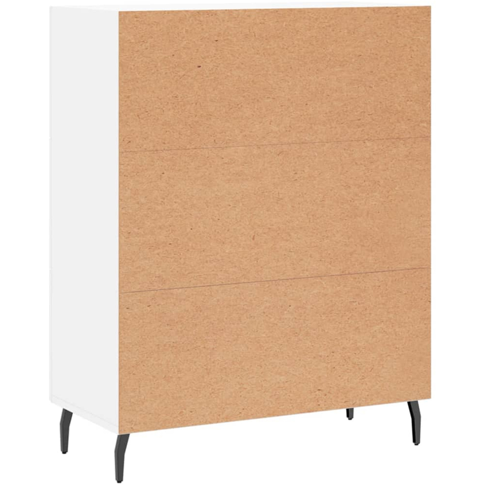 vidaXL Single Door 3 Drawer White Sideboard Image 8