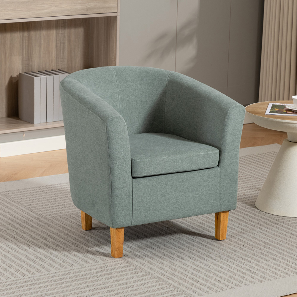 Artemis Home Millie Duck Egg Fabric Accent Chair Image 7