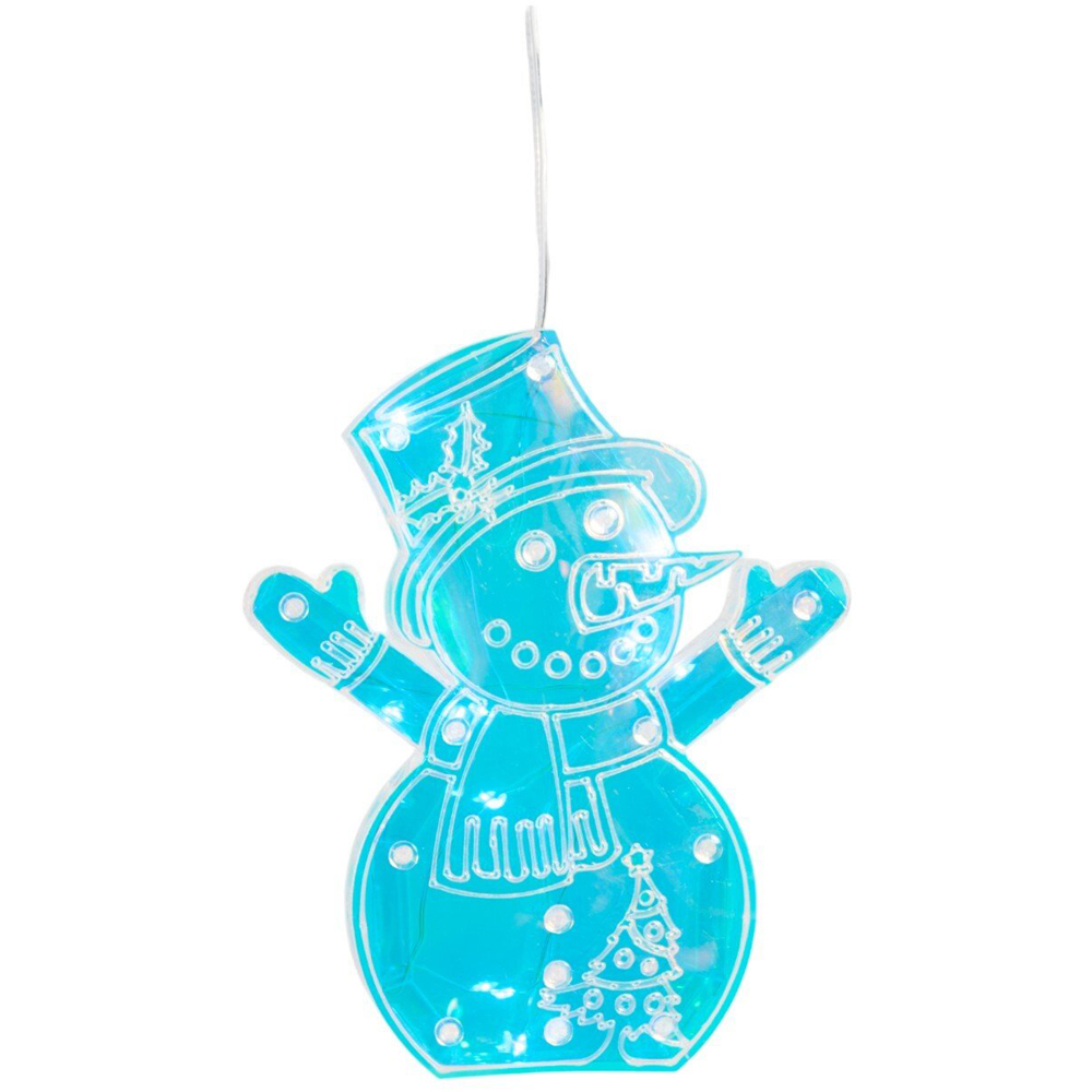 50 LED Snowman Iridescent Curtain Light Iridescent Image 5