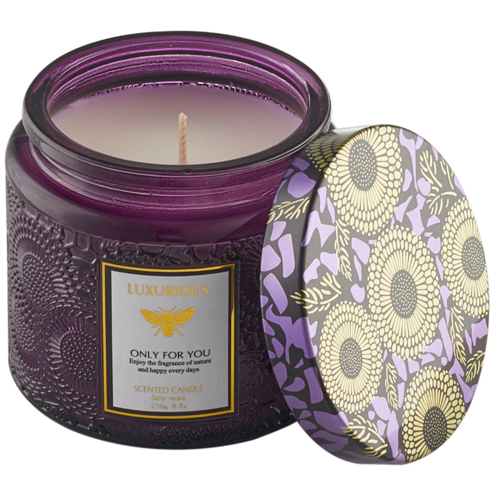 H&O Direct Lavender Fruit Soy Wax Decorative Scented Candle Image 2