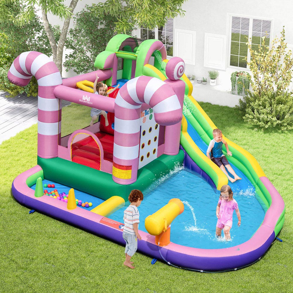 Costway 9 in 1 Inflatable Bounce House with Slide and Splash Pools Image 2