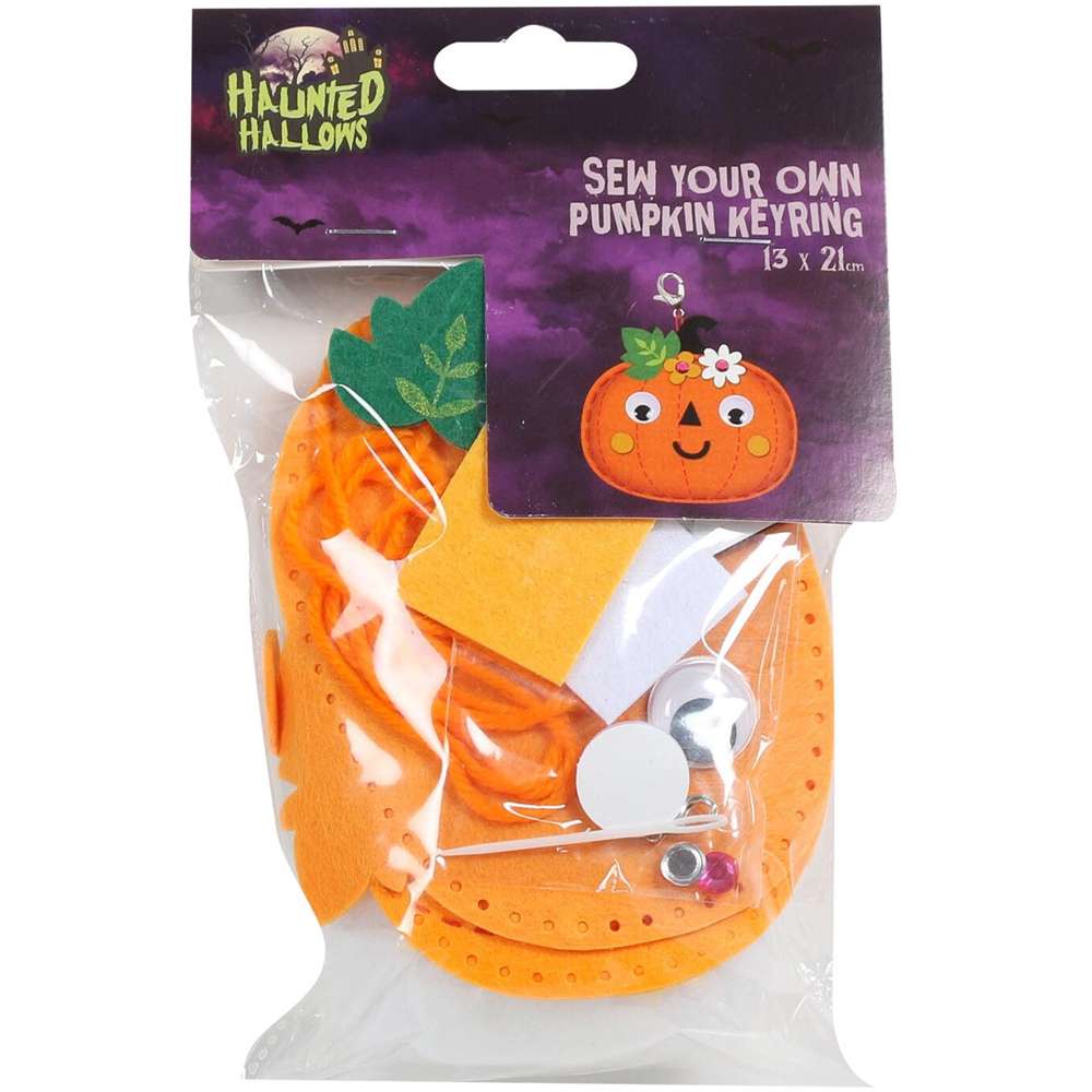 Haunted Hallows Sew Your Own Pumpkin Keyring Kit Image