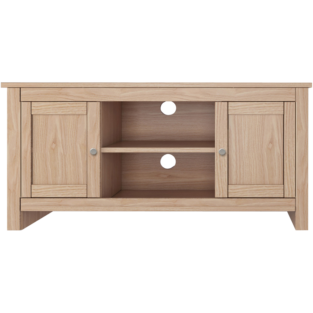 Loft24 Emerald 2 Door 2 Shelf Oak TV Stand Image 3