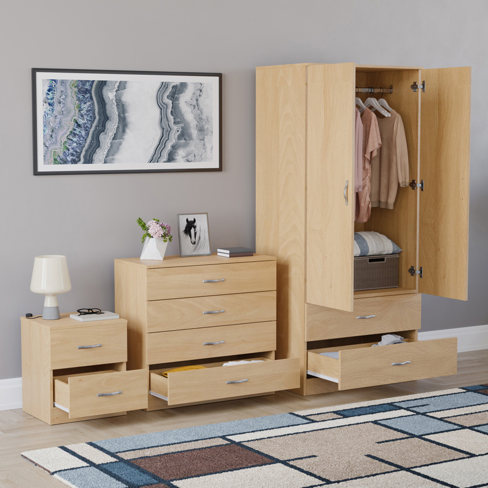 VIDA DESIGNS Riano Pine 3 Piece Bedroom Furniture Set Image 5