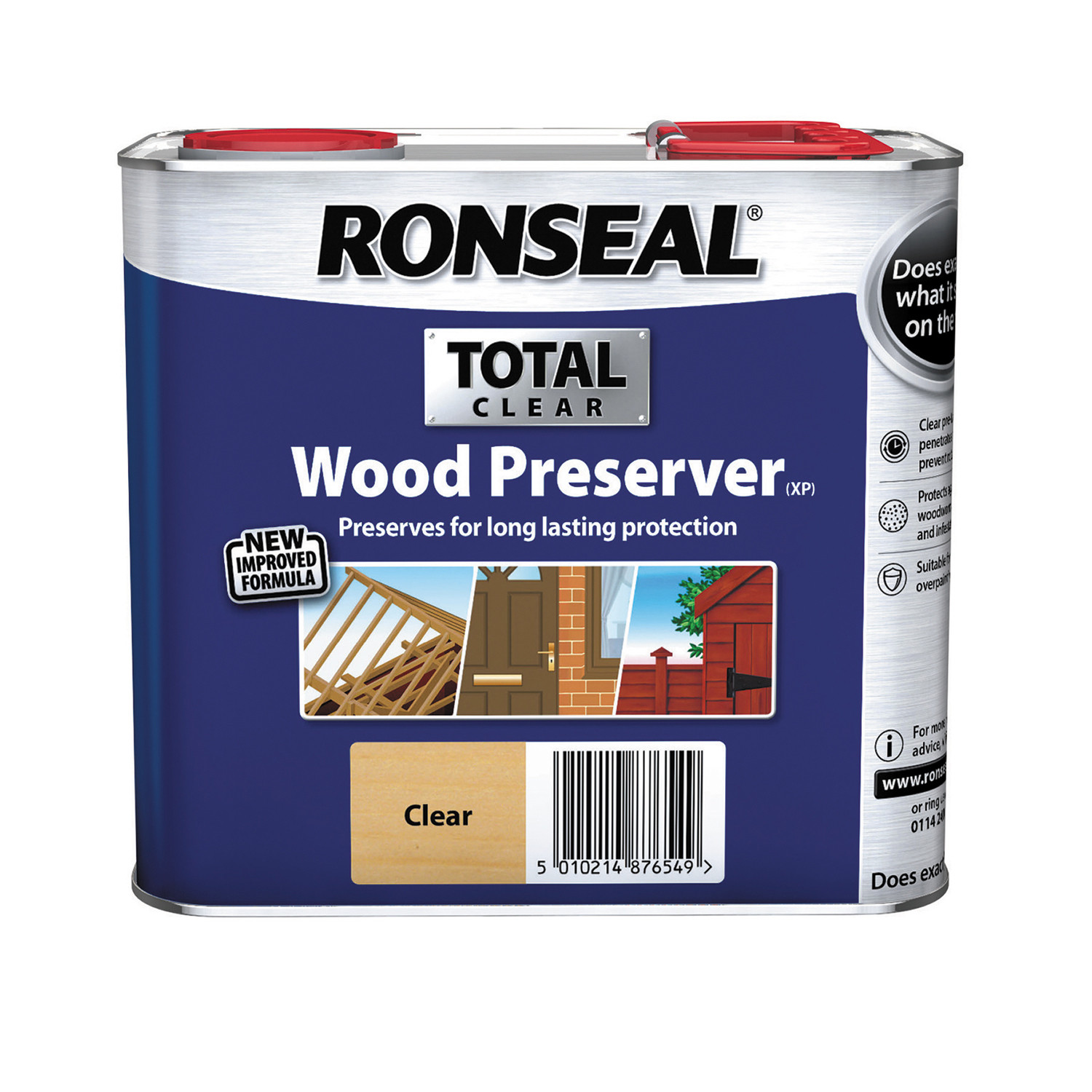Ronseal Total Clear Wood Preserver 2.5L Image
