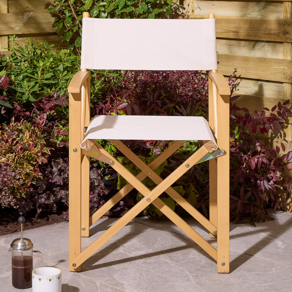 Rowlinson Ascot Natural Folding Director's Chair Image 3