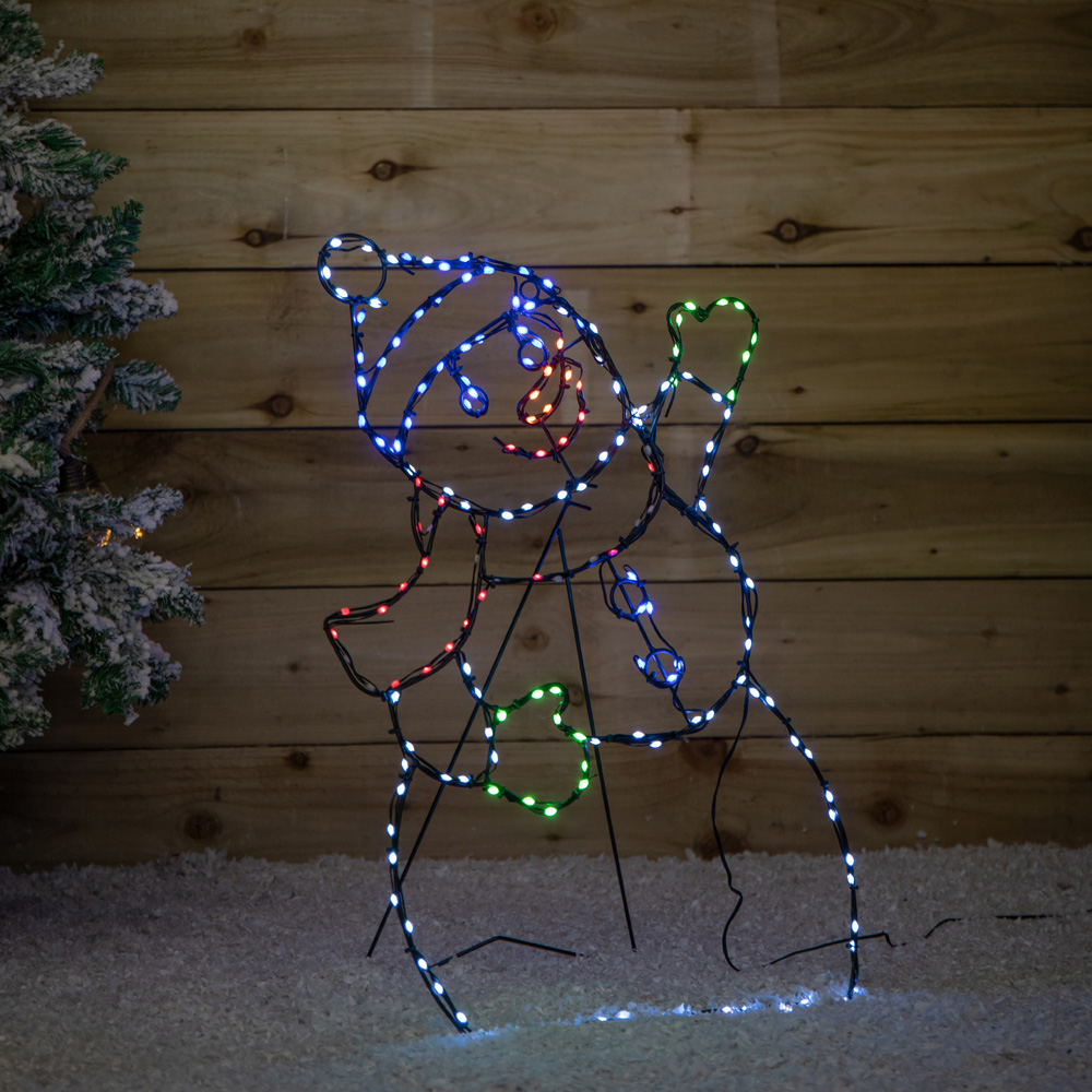 Samuel Alexander Multicolour LED FlexiBrights Light Up Christmas Snowman Decoration Image 3
