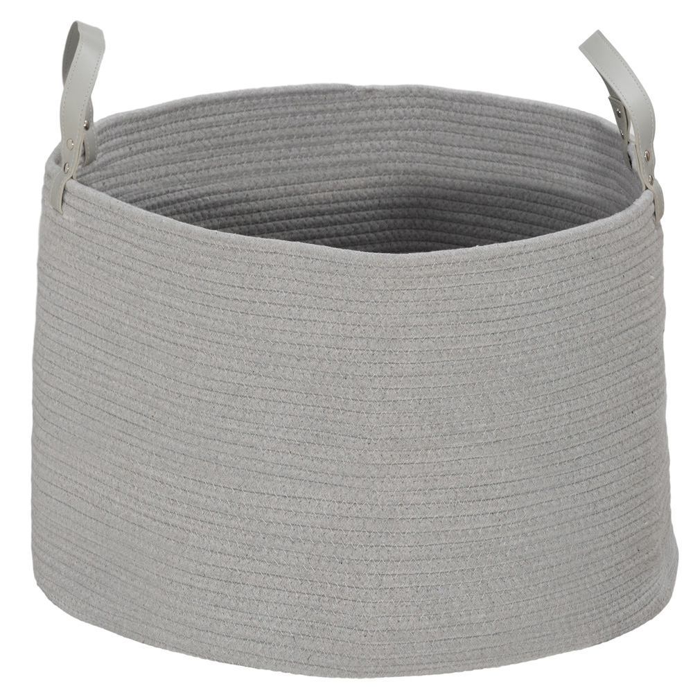 HOMCOM Grey Cotton Rope Laundry Basket 88L Image 1