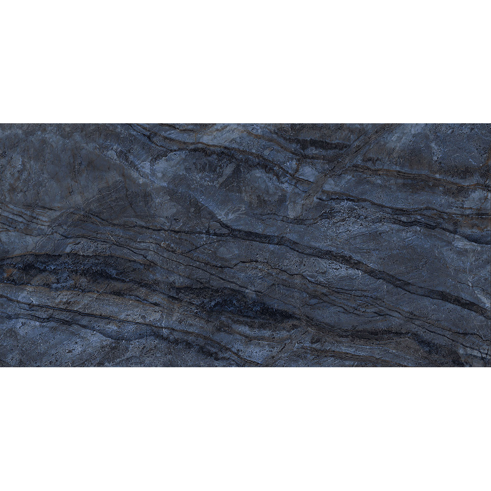 Top Ceramics Blue Marble Effect High Gloss Porcelain Wall Tile 1200 x 600mm Image 4