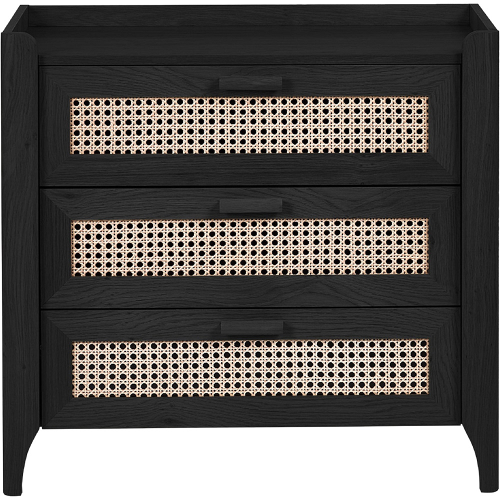 Julian Bowen Sydney 3 Drawer Black Ash Chest of Drawers Image 4