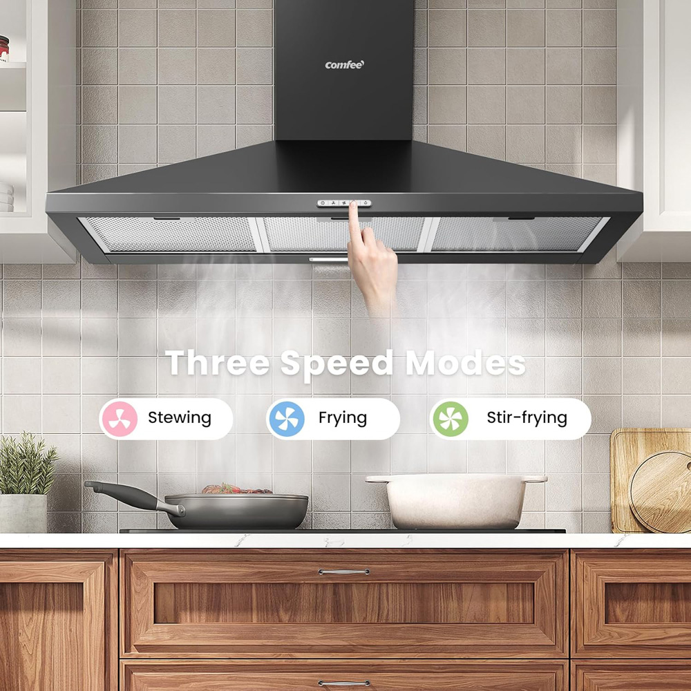 Comfee 90cm Wall Mounted Chimney Cooker Hood with LED Image 4