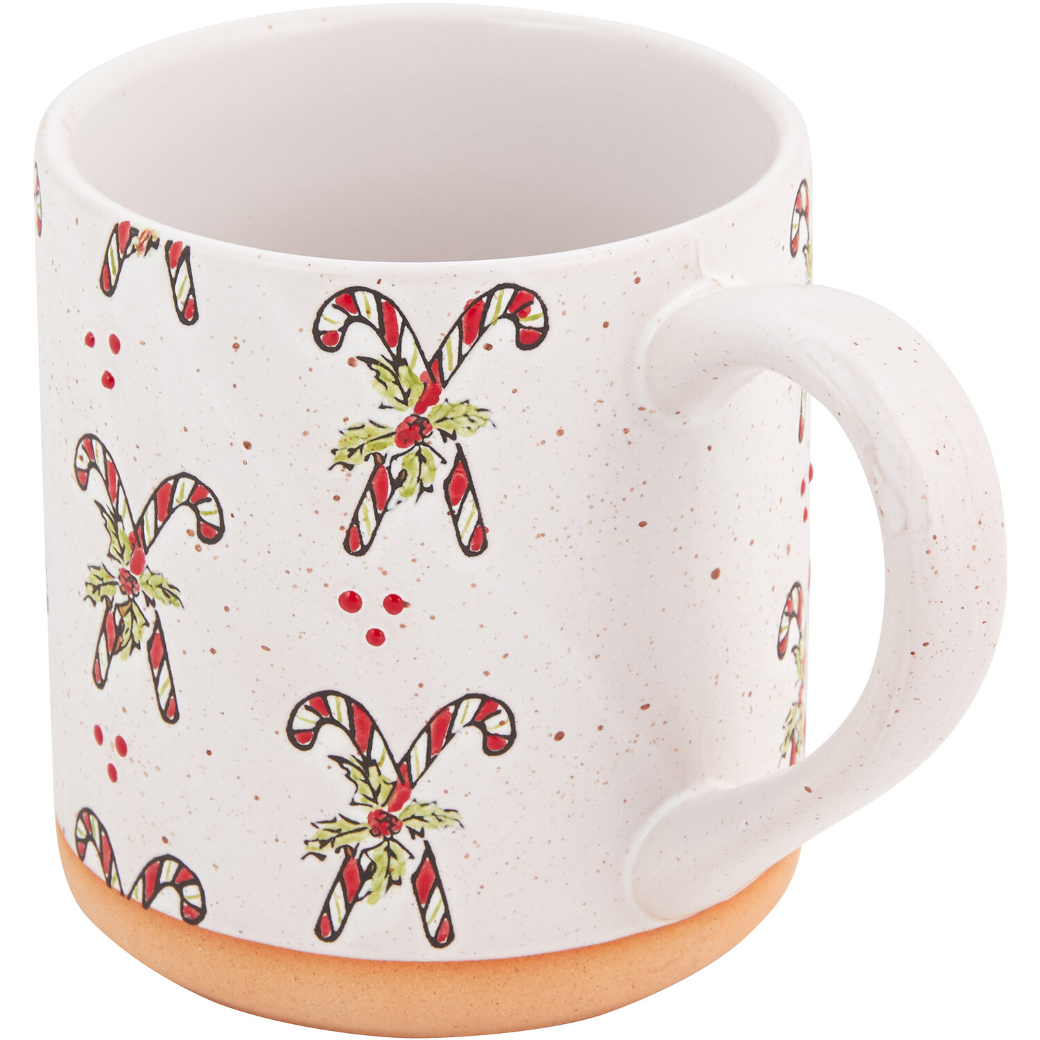 Festive Stone Candy Cane Mug - White Image 3