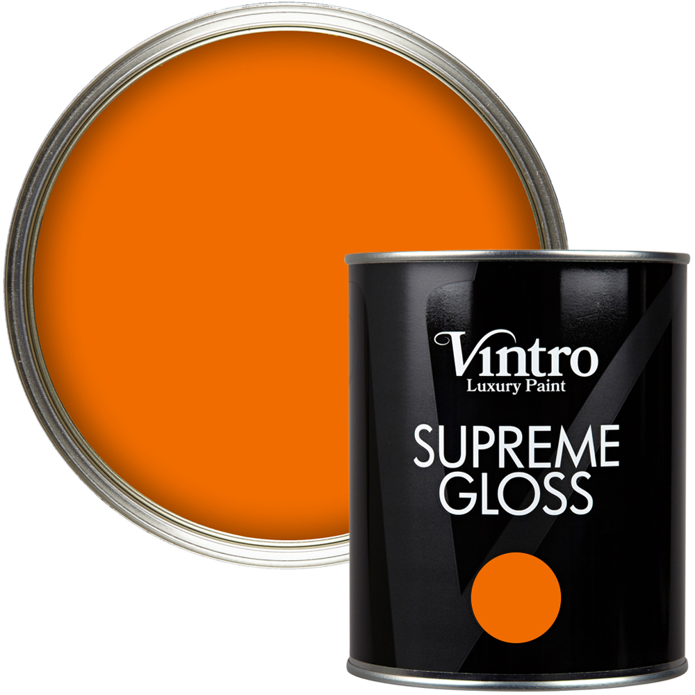 Vintro Paint Walls and Ceilings Deep Saffron Gloss Paint 1L Image 1
