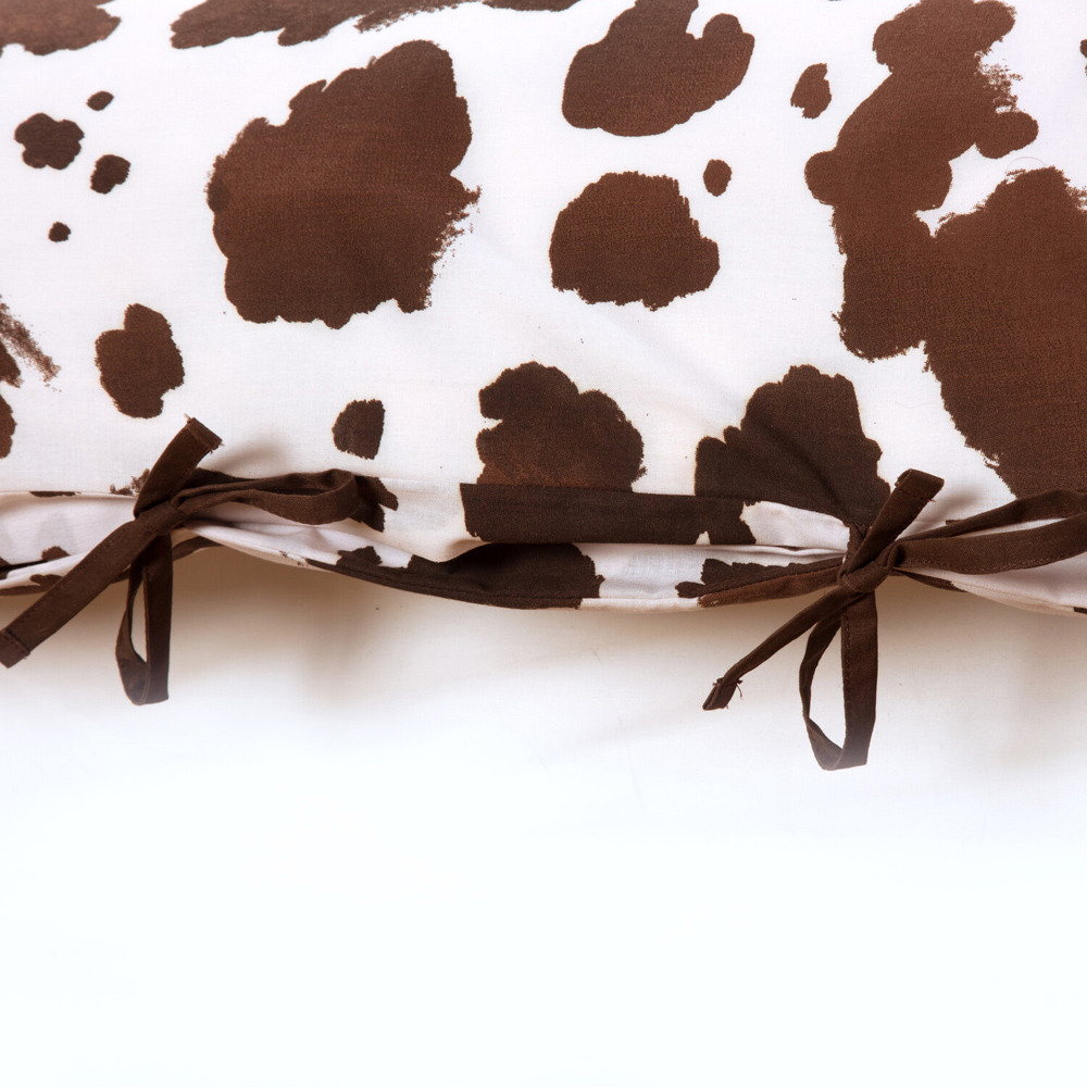 Cow Print Duvet Set Brown Single Image 5