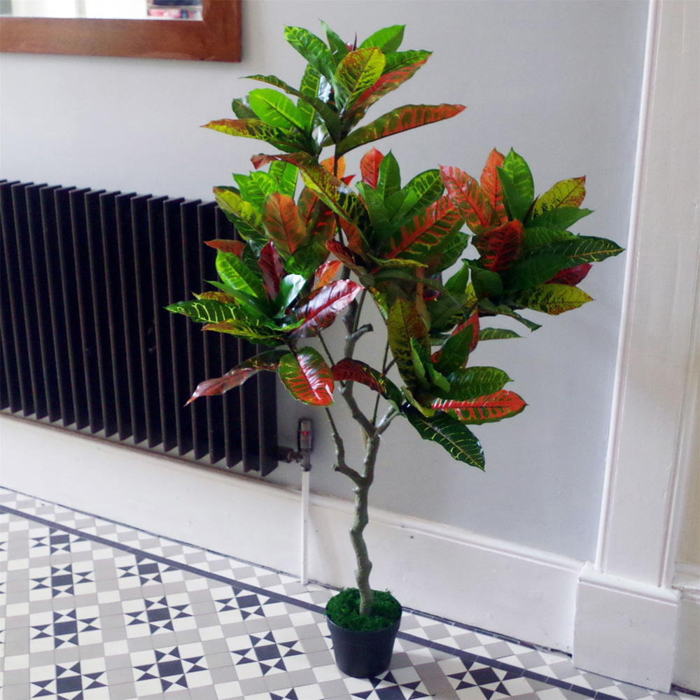 Leaf Artificial Codiaeum Multicoloured Tree 130cm Image 2