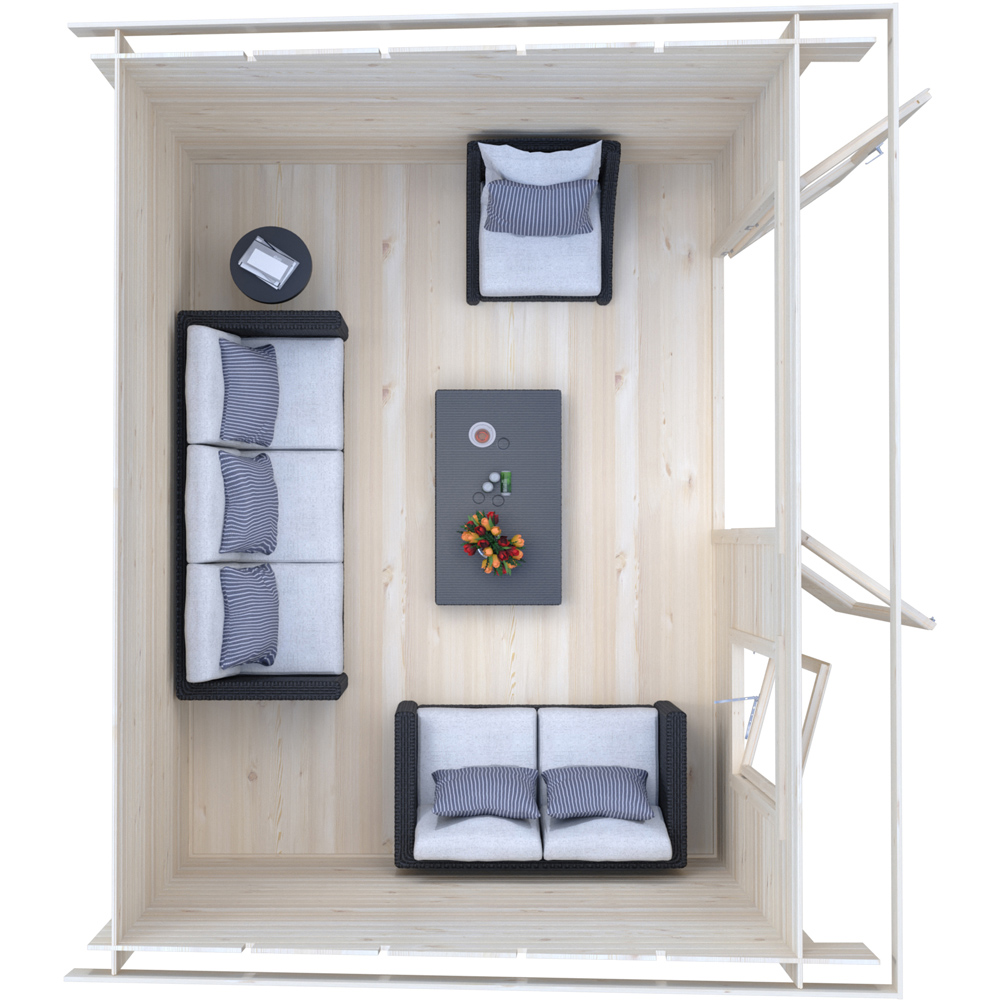 Shire Edgefield 13 x 10ft Apex Garden Log Cabin Image 5