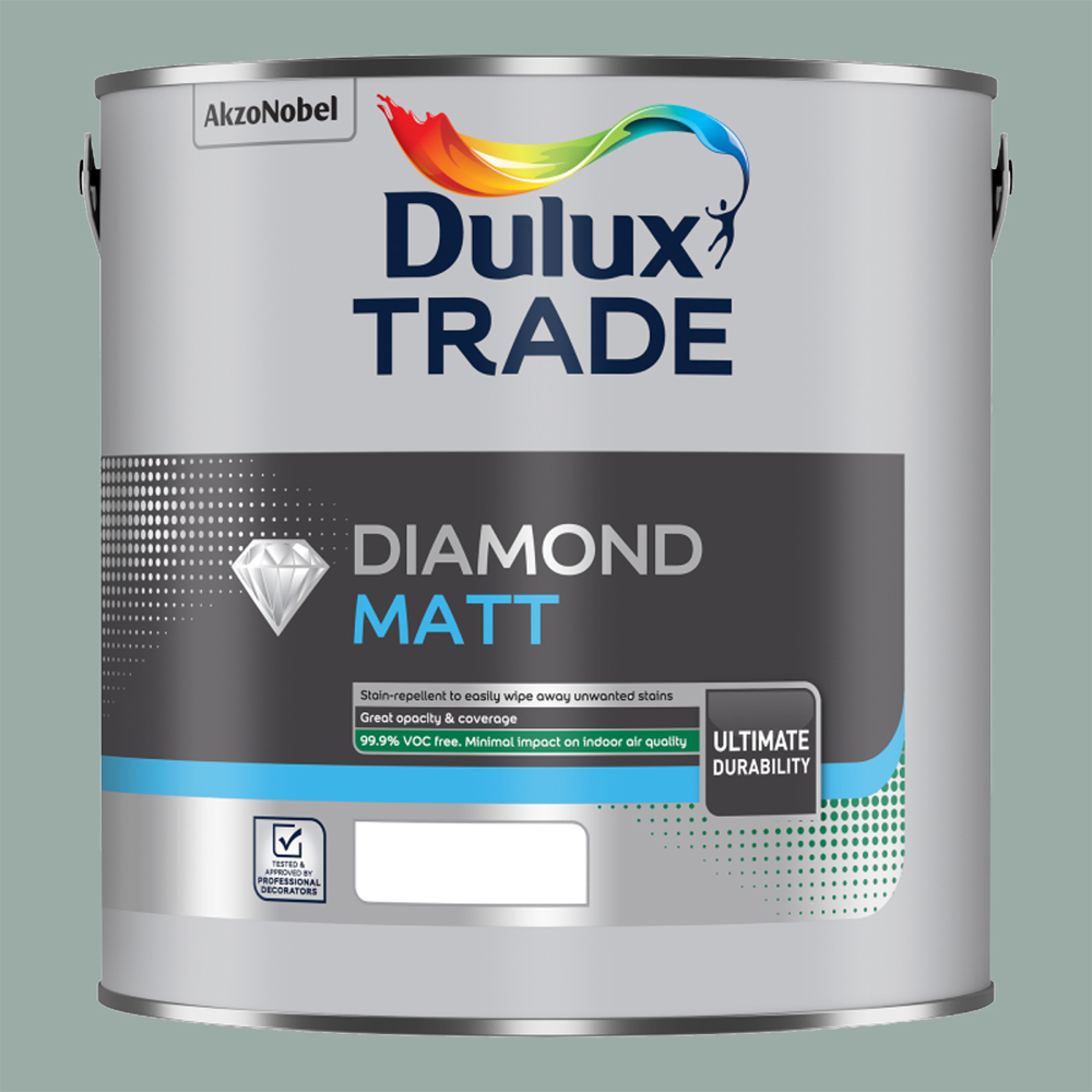 Dulux Trade Fresh Foliage Walls and Ceilings Diamond Matt Paint 5L Image 2