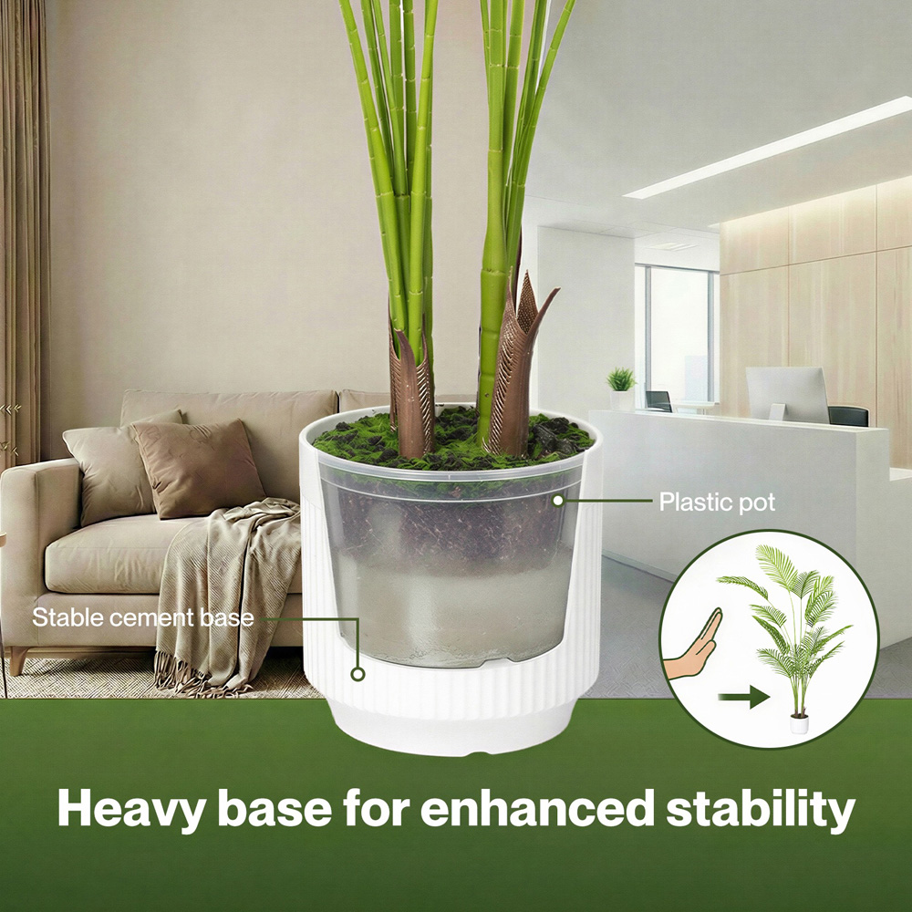 Levede Palm Artificial Tree in Pot 6ft Image 6