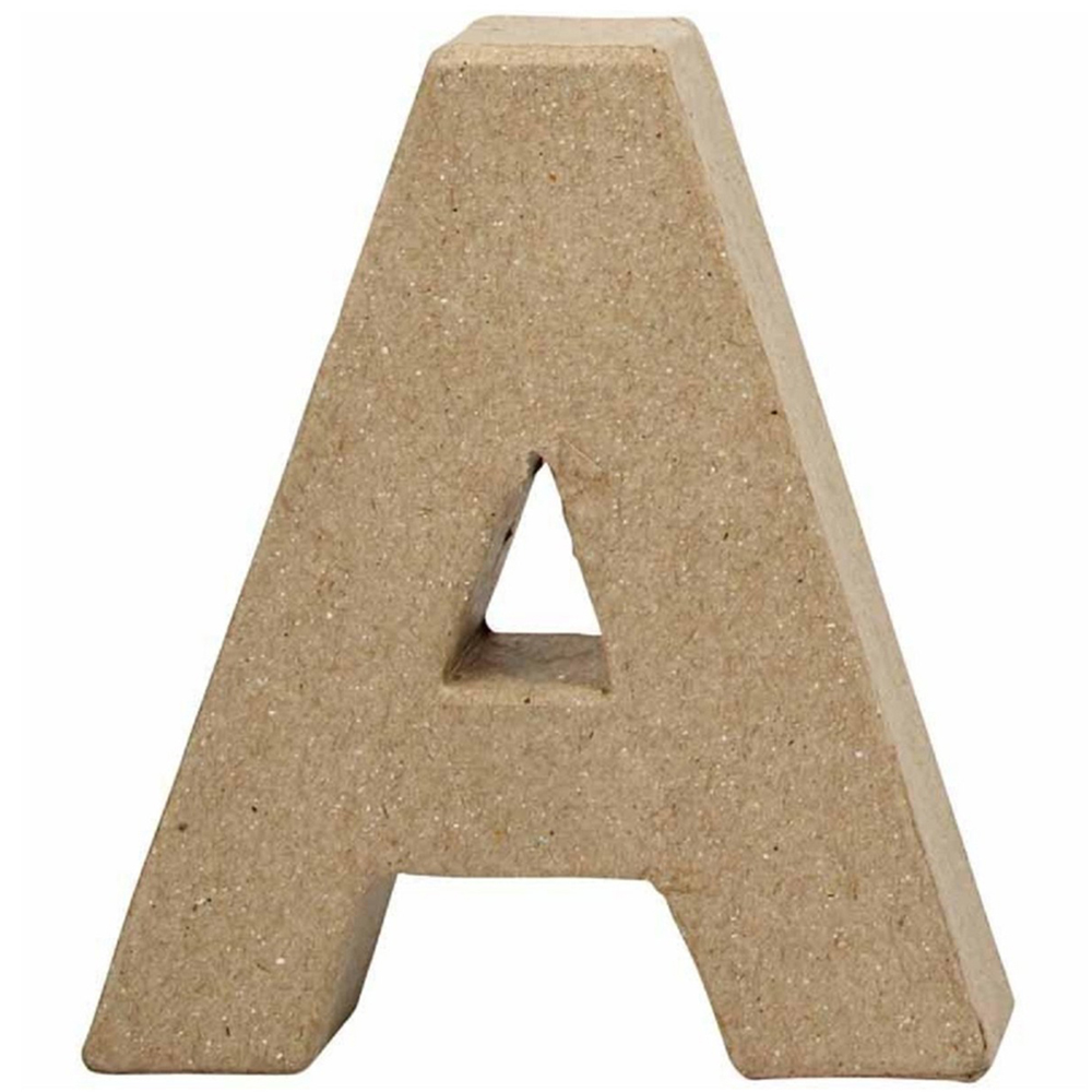 Papier Mache 3D Small Letter - A Image