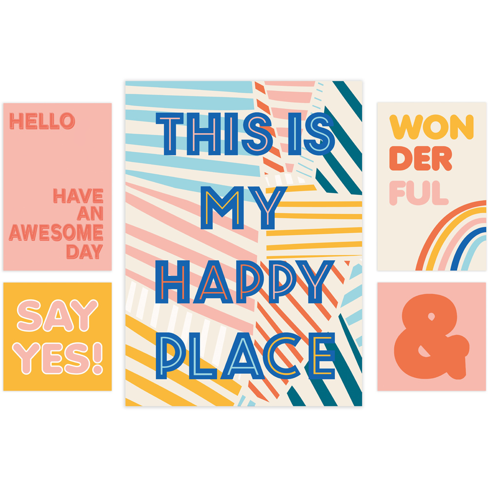 Arthouse 5-in-1 Slogan Canvas Set Image 1
