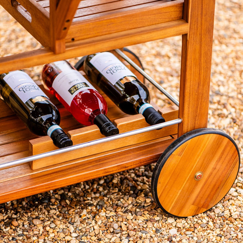 Thompson & Morgan Acacia Trolley Serving Table Image 6