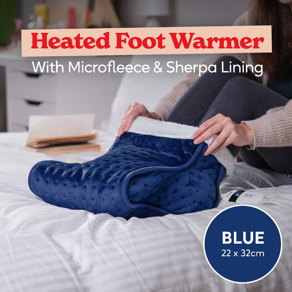 Russell Hobbs Blue Removable Lining Electric Heated Foot Warmer with Controller Image 3