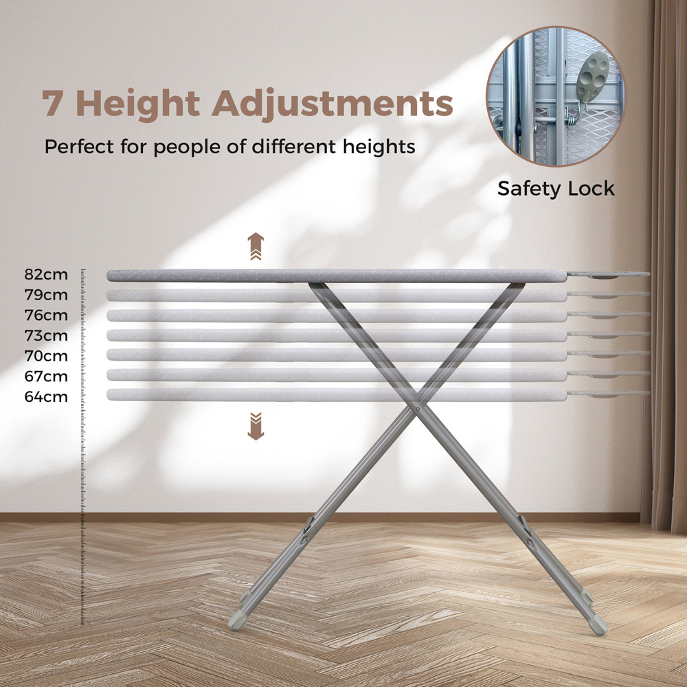 Costway Grey Ironing Board with Iron Rest Image 7
