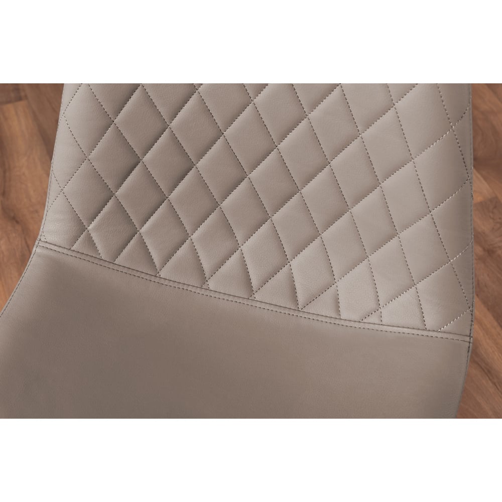 Furniturebox Solara Set of 2 Cappuccino and Black Faux Leather Dining Chair Image 5