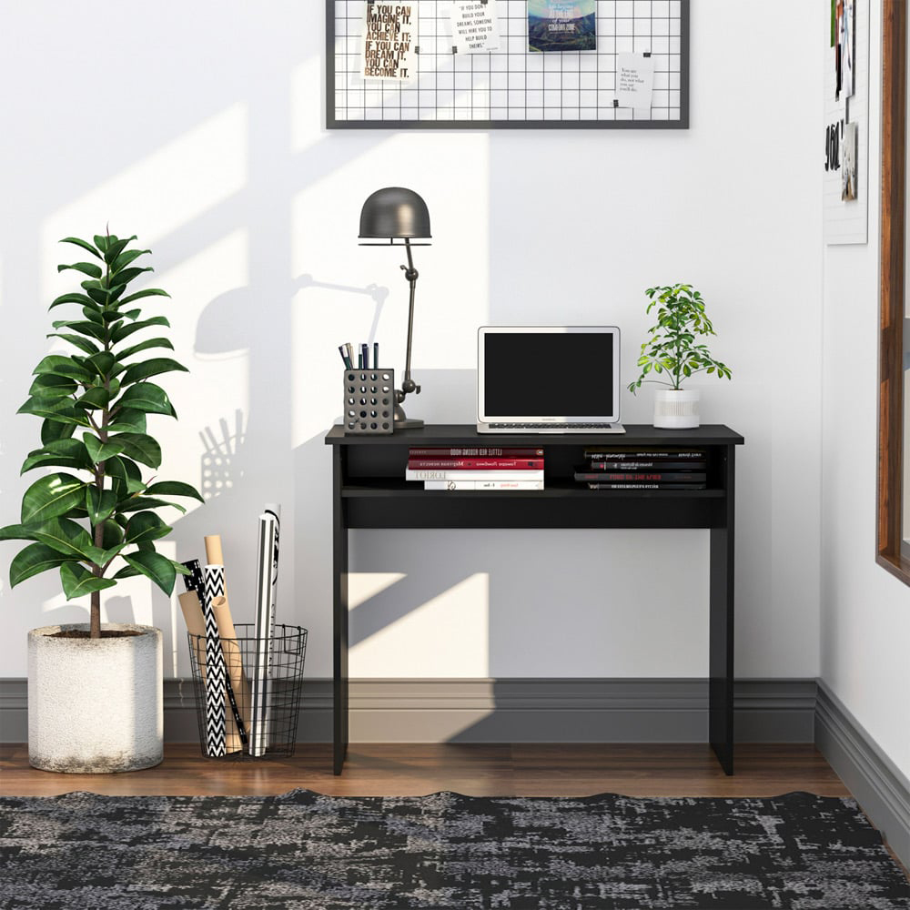 Portland Office Workstation Desk Black Image 4