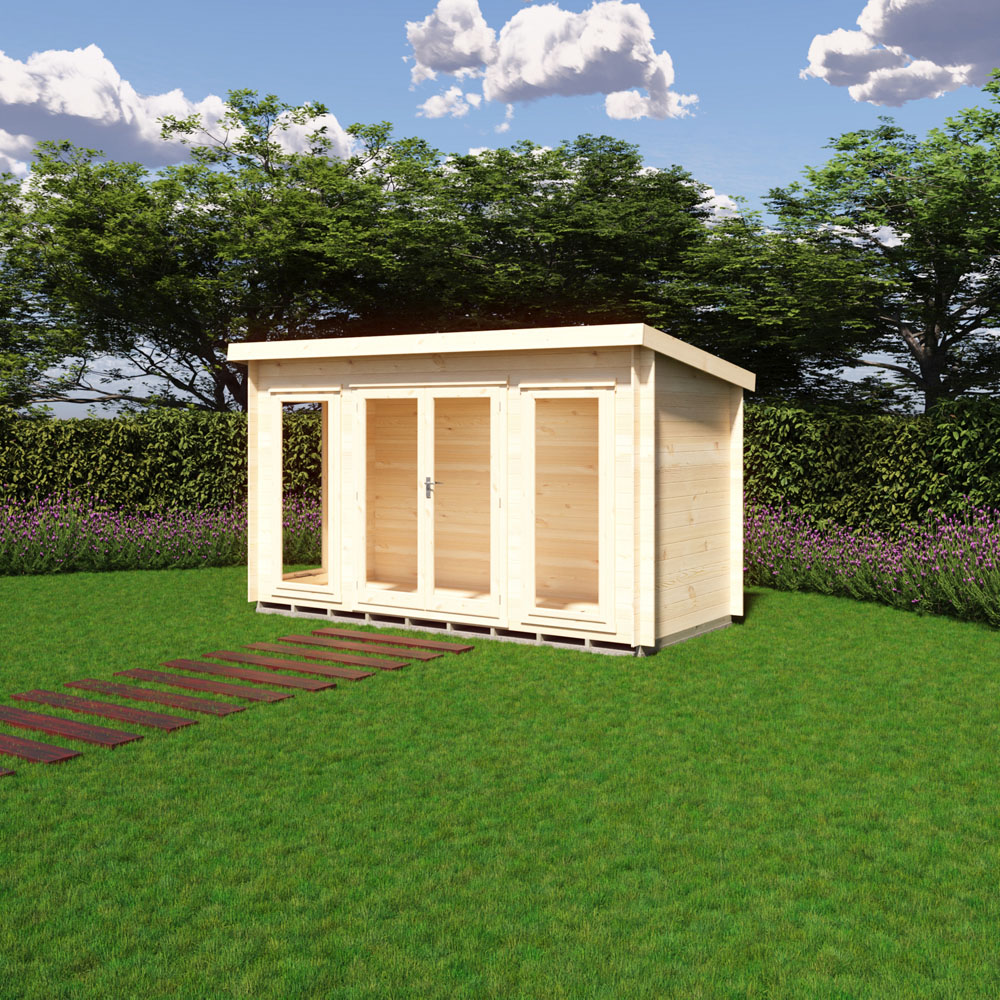 Shire Tilney 6 x 13ft Pent Garden Log Cabin Image 2