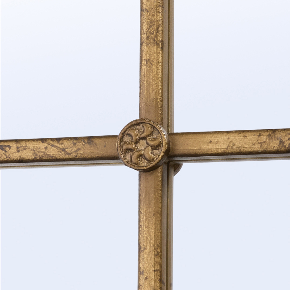 Living and Home Gold Arched Vintage Wall Mirror 102 x 65cm Image 6