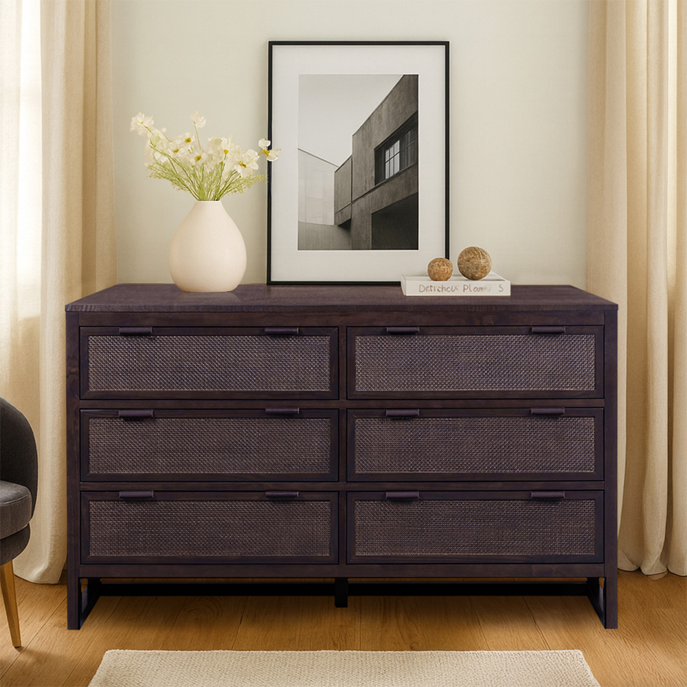 Teamson Home Hatteras 6 Drawer Espresso Dresser Image 8