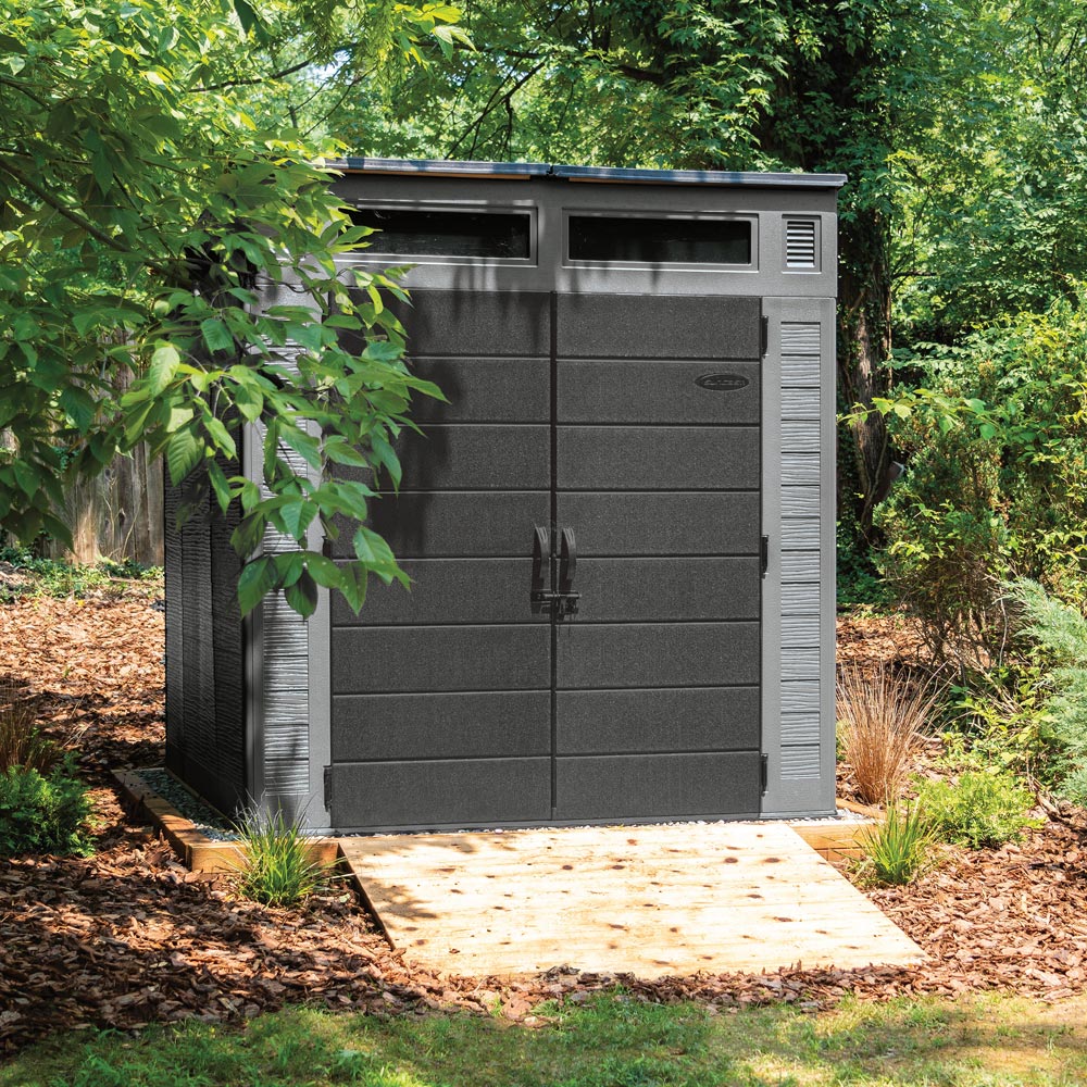 Suncast Moda Modernist 7 x 7ft Double Door Storage Shed Image 5