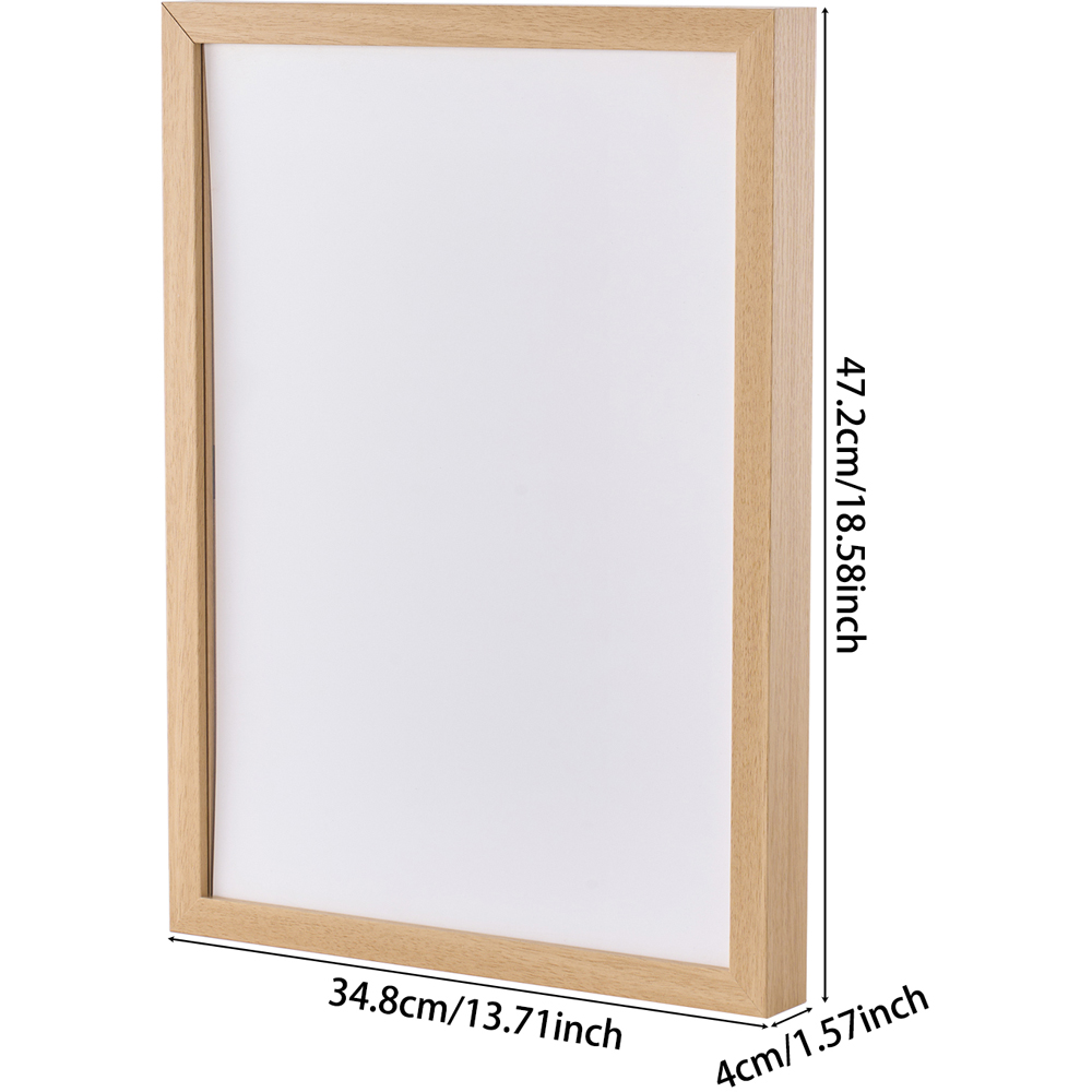 Living and Home Natural Wood Magnetic Photo Frame 13.7 x 18.5 inch Image 8