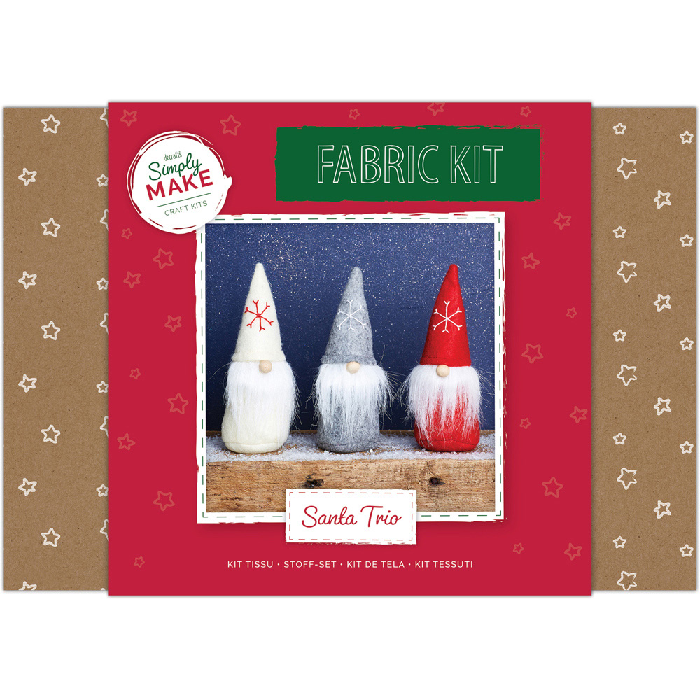 Simply Make Large Santa Trio Fabric Kit Image