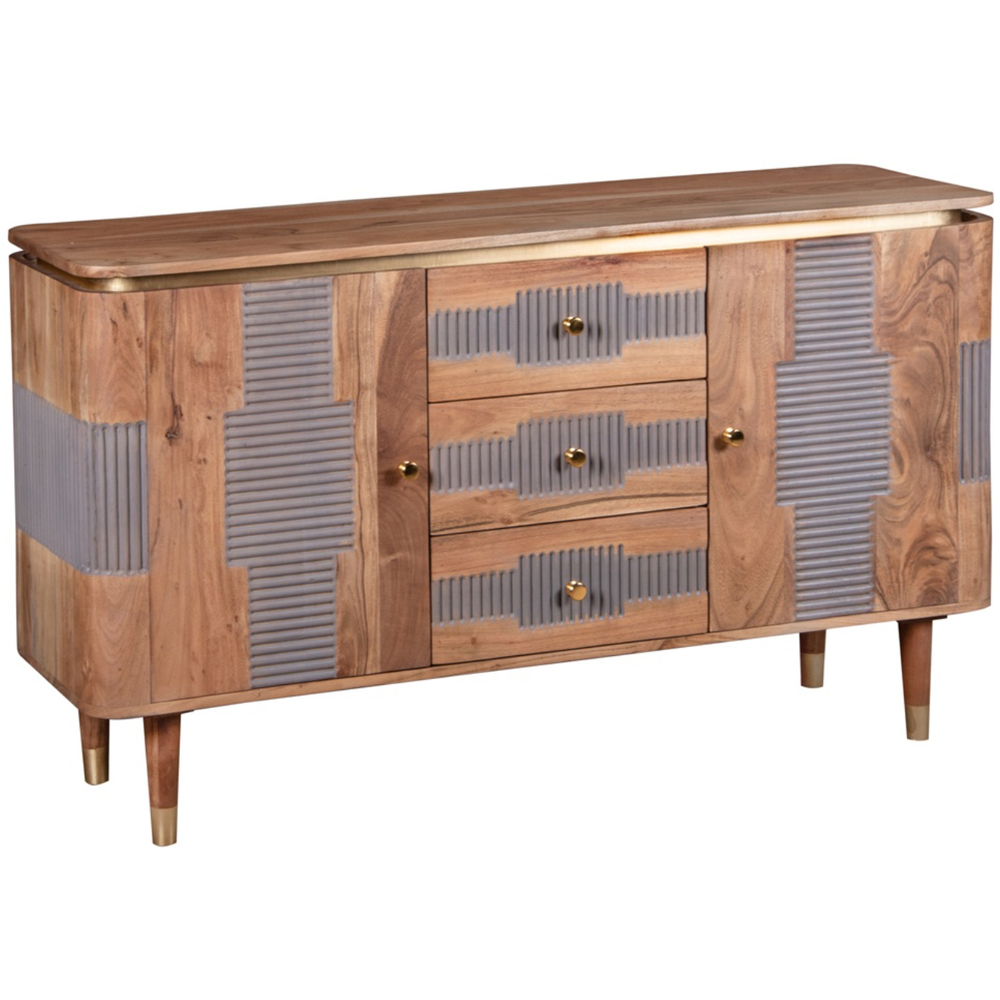 Brooklyn Wilton 2 Door 3 Drawer Acacia Wood Sideboard Image 2