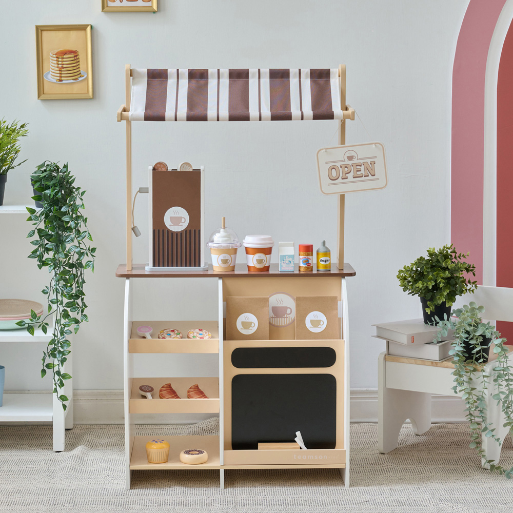 Teamson Kids Brown Espresso Treats Coffee Stand Image 8