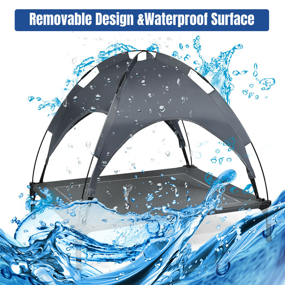 Costway Elevated Pet Bed with Canopy Image 5