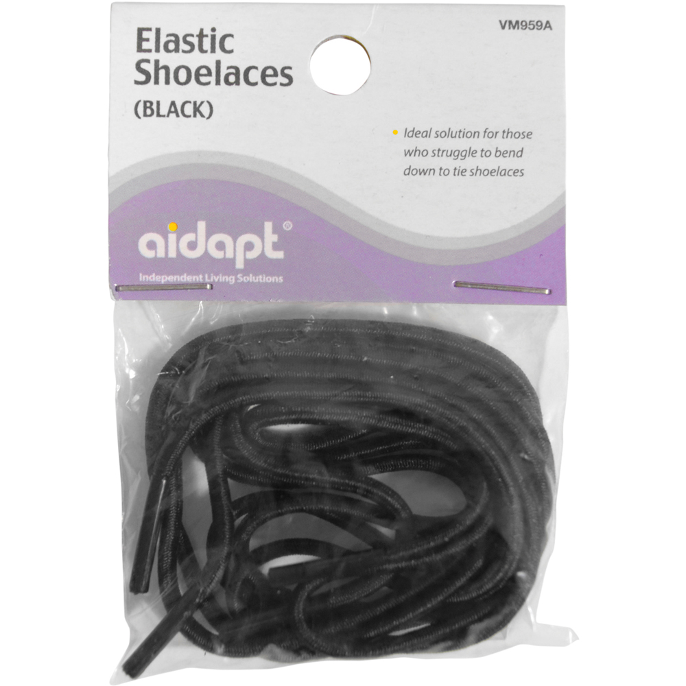 Aidapt Black Elastic Shoelace Set Image 1
