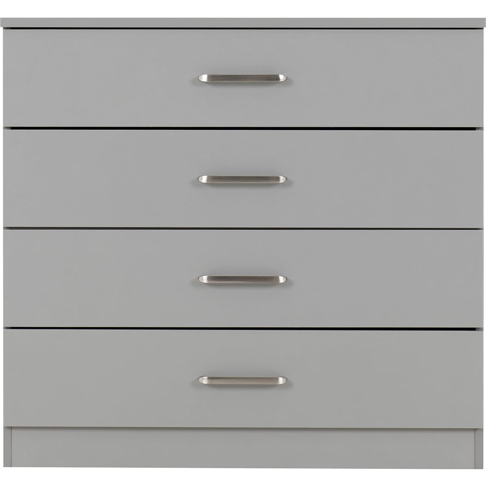 Seconique Dakota 4 Drawer Light Grey Storage Chest Image 3