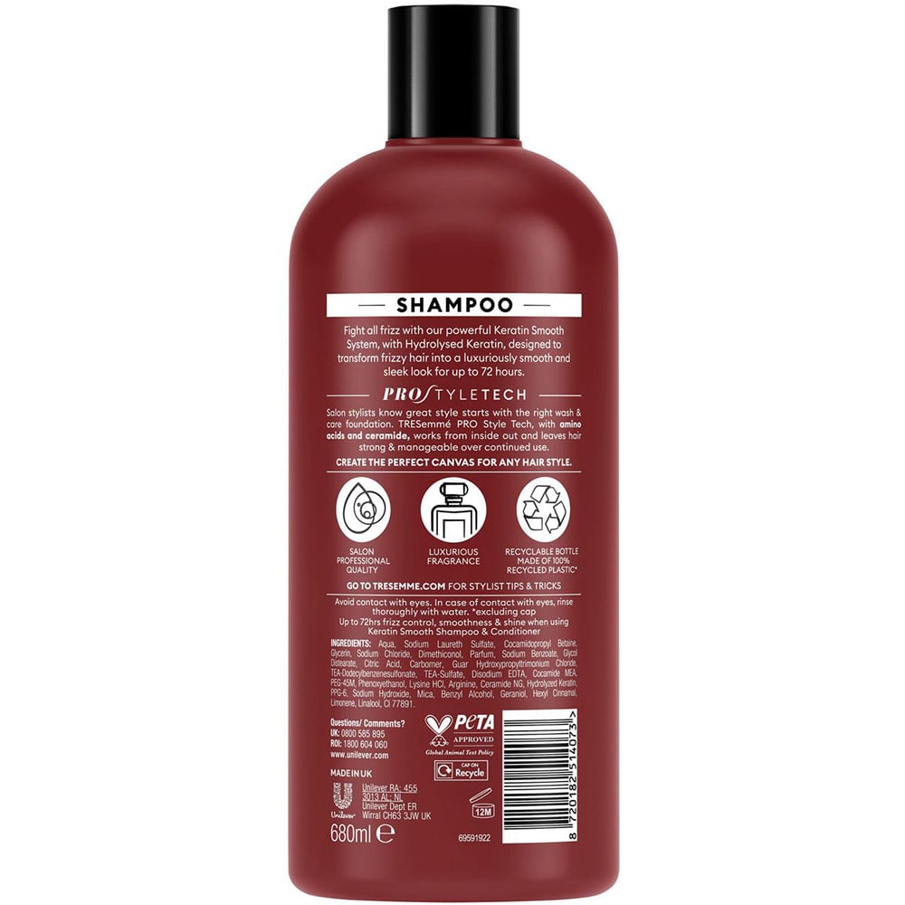 TRESemme Keratin Smooth Hydrolysed Keratin Shampoo 680ml 2 Pack Image 3