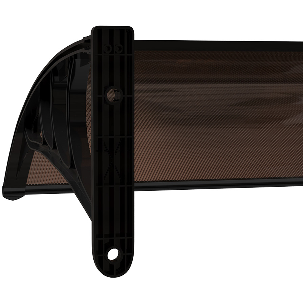 Living and Home Dark Brown Curved Door and Window Canopy 1 x 1m Image 6