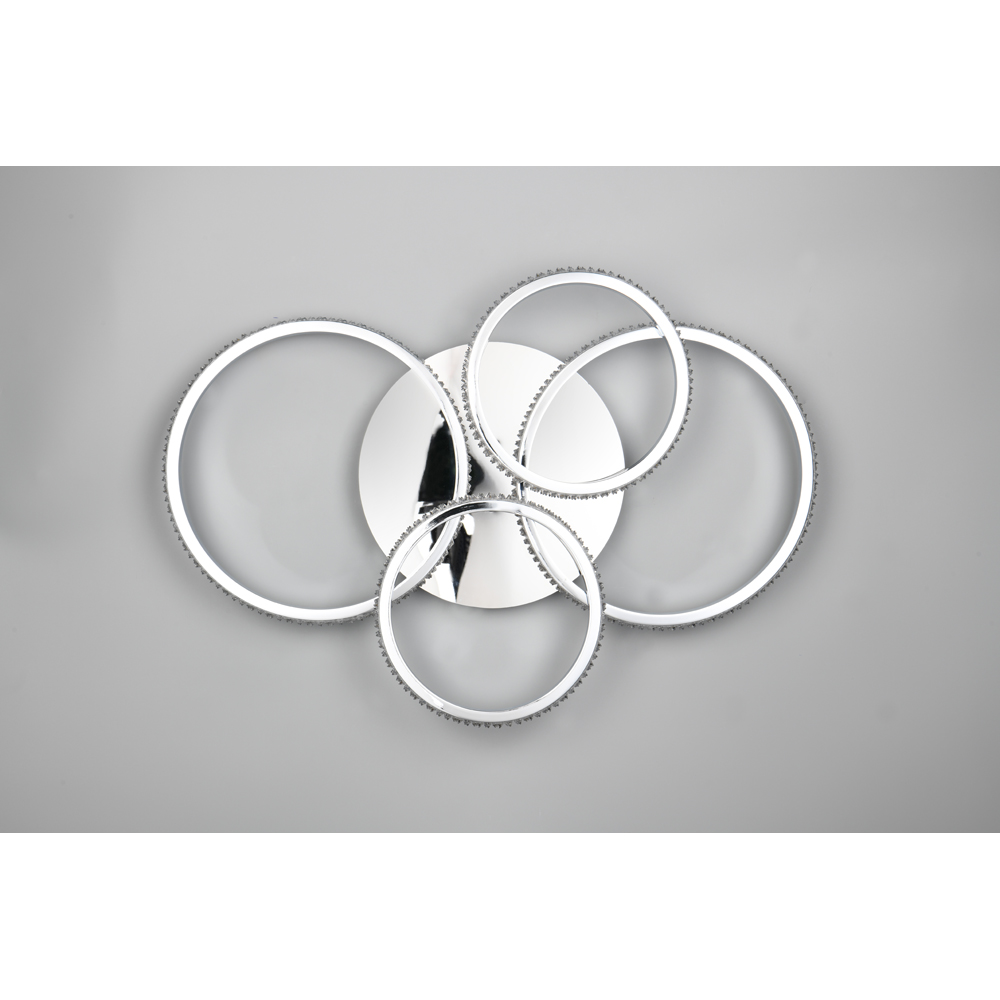 TRIO Cires Chrome Circles LED Ceiling Light Image 9