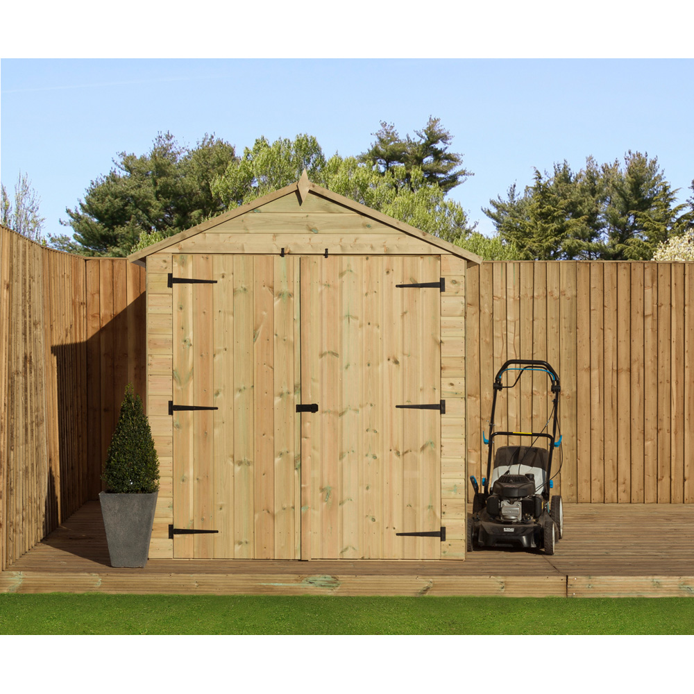 Empire Sheds 9500 6 x 9ft Double Door Tongue and Groove Apex Garden Shed Image 4