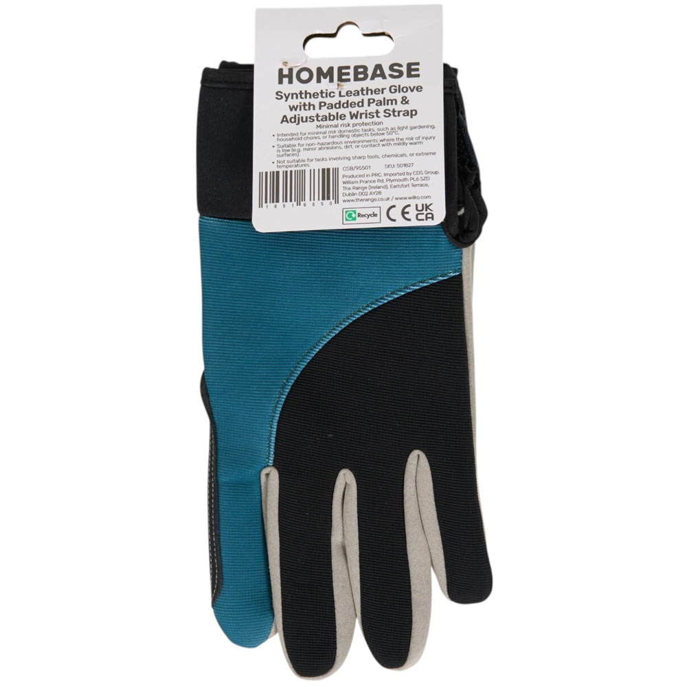 Padded Palm Glove with Wrist Strap Image 4